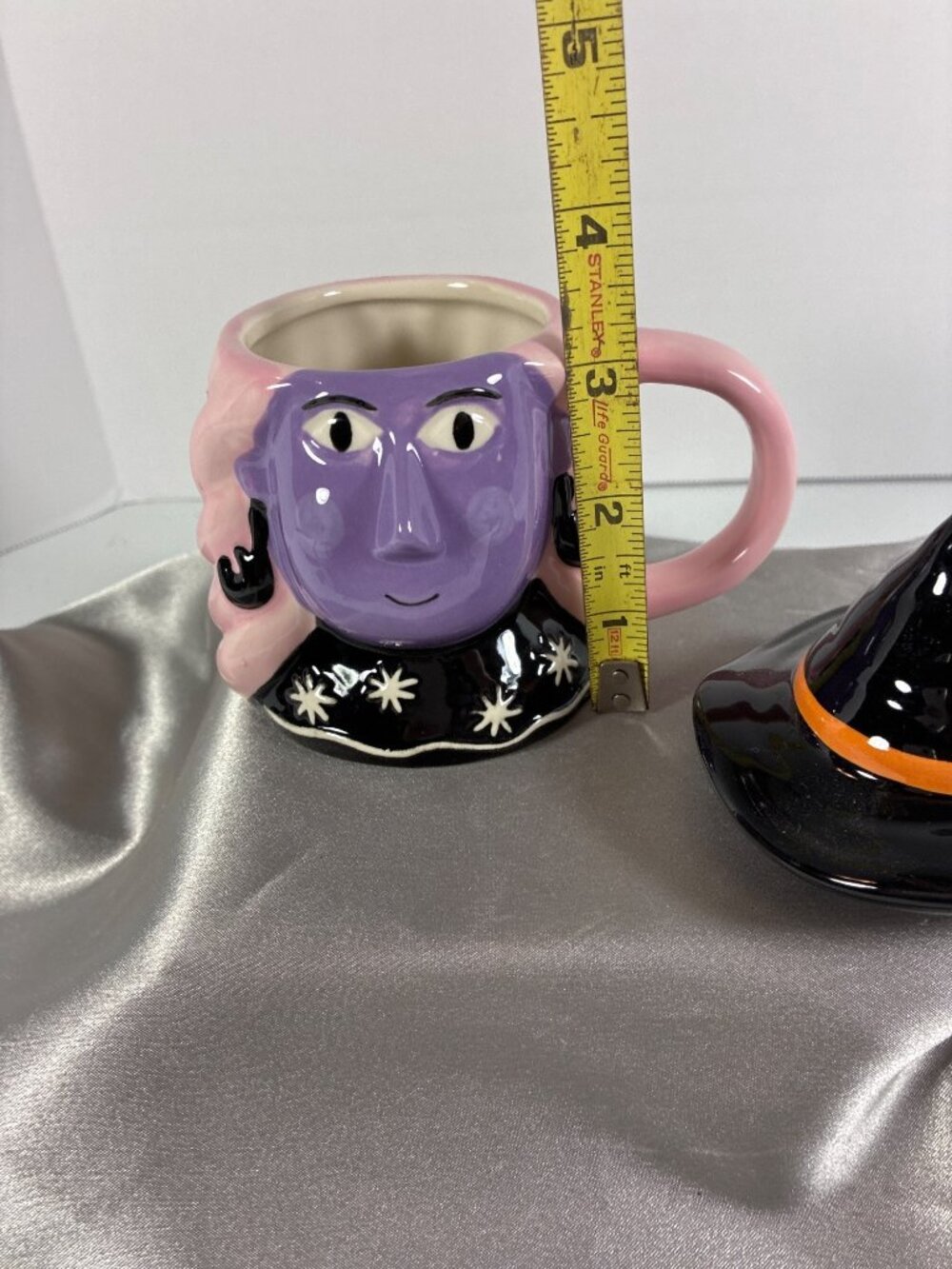 Hyde & EEK! Witch Lidded Mug Tea Cup Halloween Purple Face Hat Target New NOS - Picture 15 of 16